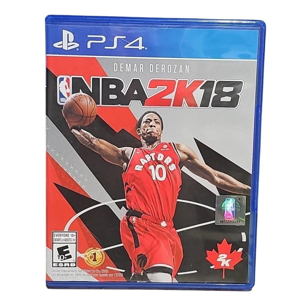 NBA 2K18 PS4 PlayStation 4 DeMar DeRozan Cover Canadian Edition Sport Basketball